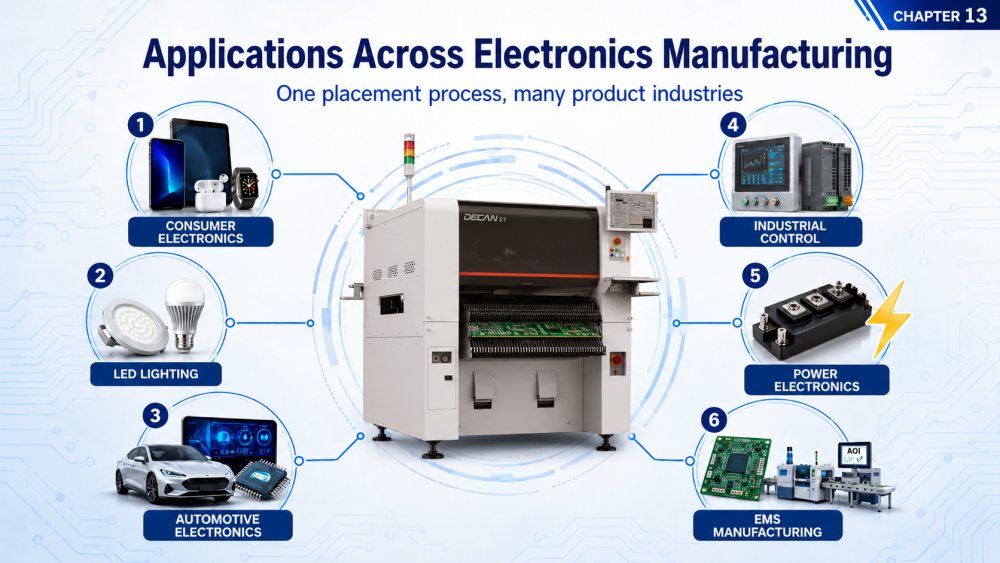 Application across electronics manufactturing Ứng dụng trong sản xuất điện tử