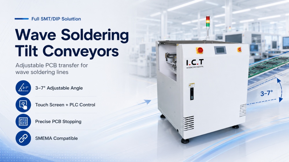 Wave Soldering Tilt Conveyor Nghiêng hàn sóng Băng tải
