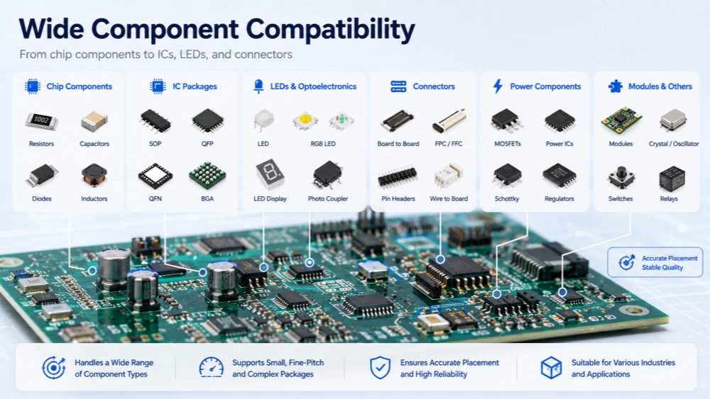 Wide component compatibility Khả năng tương thích thành phần rộng