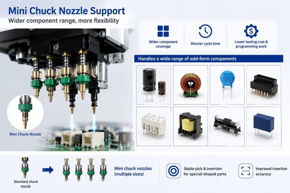 Mini Chuck Nozzle Support Hỗ trợ vòi phun mini Chuck