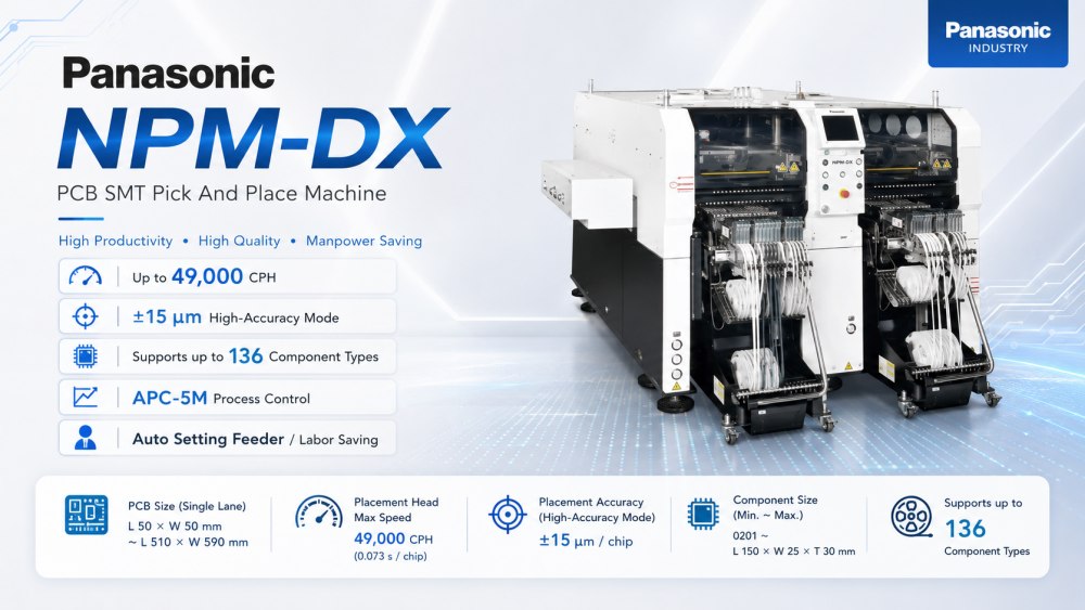 NPM-DX Panasonic Pcb Smt Pick And Place Machine NPM-DX Panasonic PCB SMT Pick và Place Machine