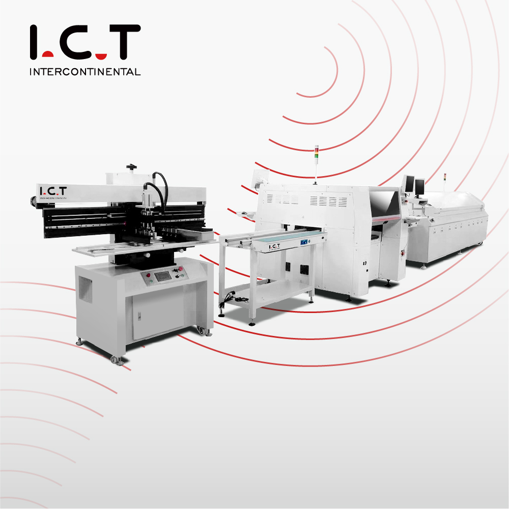 I.C.T |Dây chuyền sản xuất lắp ráp hiệu quả về mặt chi phí SMT PCB với tốc độ cao