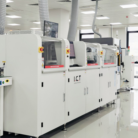 I.C.T-SS550P1 | Máy hàn sóng chọn lọc trực tuyến hoàn toàn tự động PCB với 2 nồi hàn 