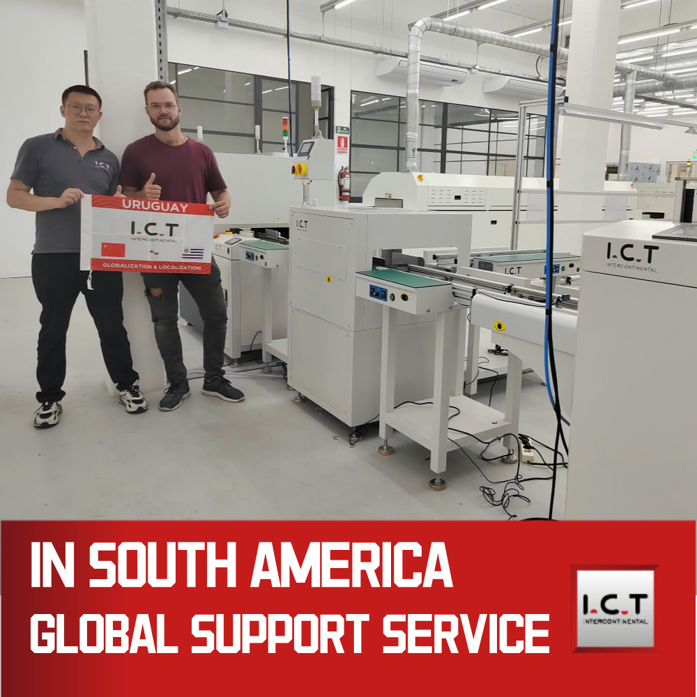 I.C.T | SMT PCB Liên kết tùy chỉnh Băng tải với Work Station