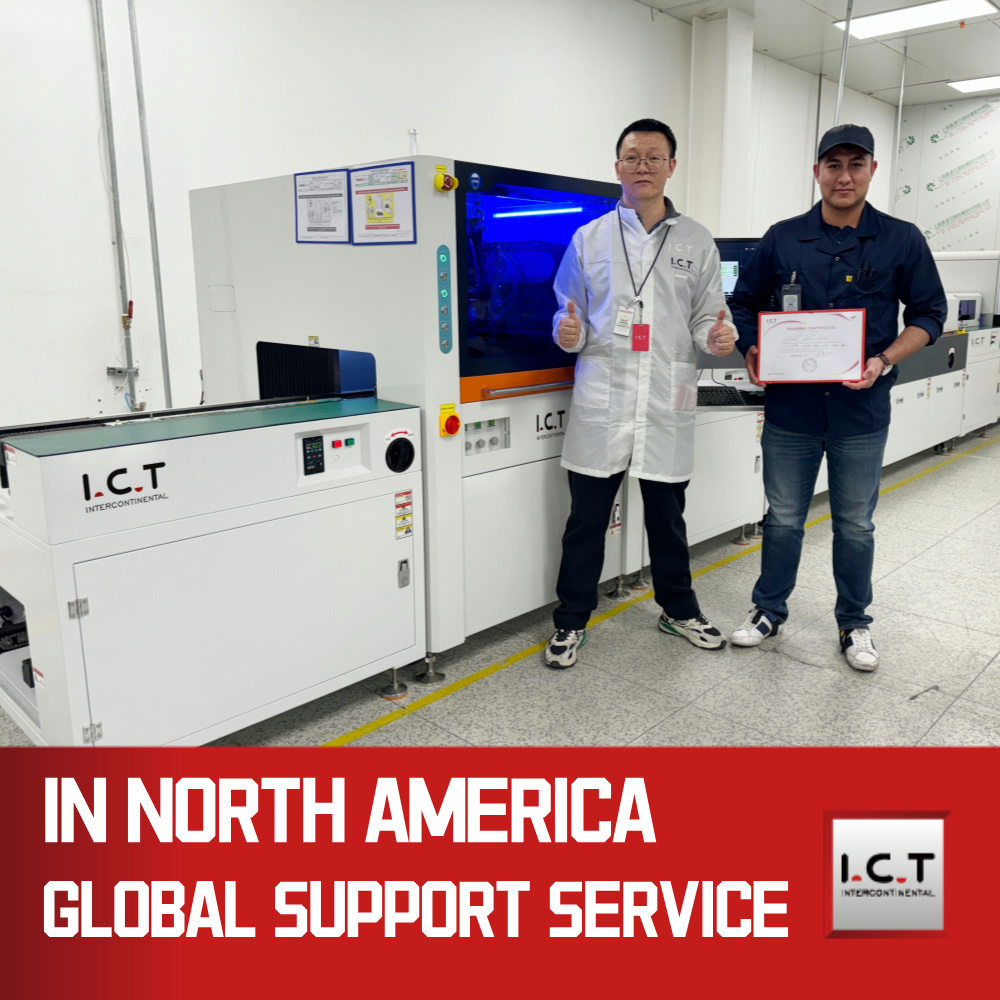 I.C.T | Dây chuyền sản xuất SMT Máy phủ đồng dạng kỹ thuật số kép PCB