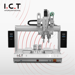 I.C.T |Toy PCB Descartes Robot hàn điểm có đèn led tự động Máy Pin
