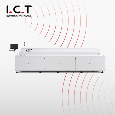 I.C.T |SMT Lò sưởi hàn Reflow Chiều rộng 450mm PCB