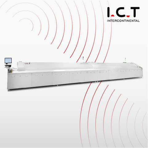 I.C.T |Không chì SMT Máy làm lò nướng Reflow có kiểm tra nhiệt độ, lò hàn Reflow SMT Thiết bị I Rison