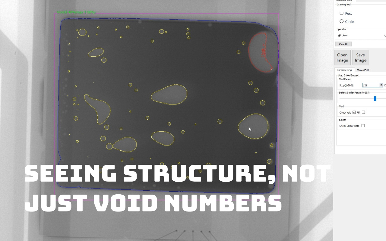 2. Chụp X-quang thực sự tiết lộ điều g&igrave; về BGA Khoảng trống