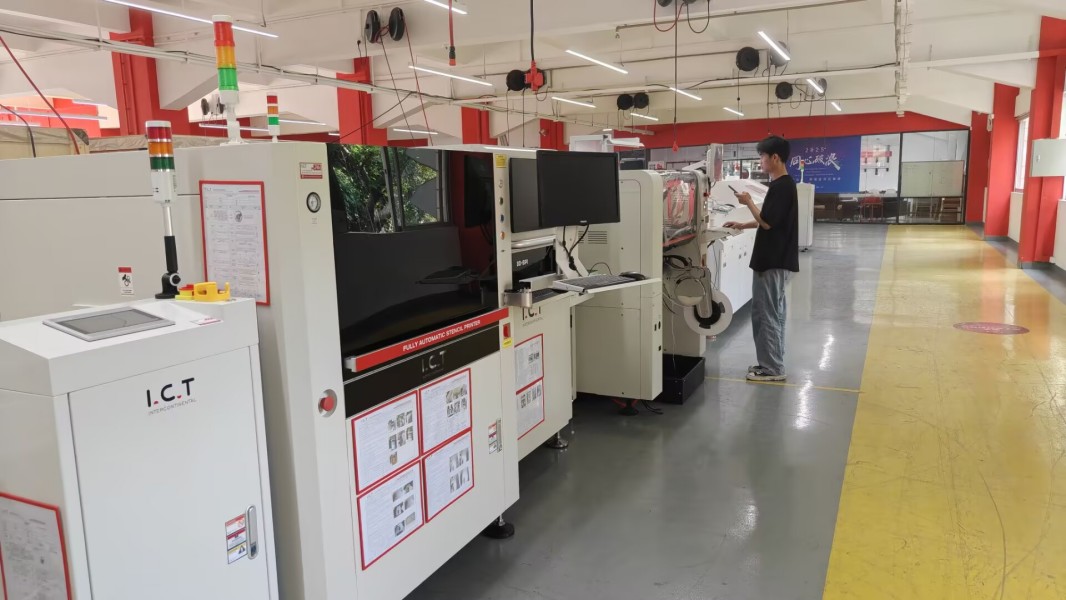 Kỹ sư đang kiểm tra chức năng của thiết bị tại trụ sở I.C.T trước khi giao h&agrave;ng.