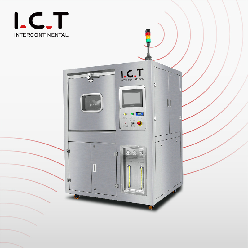 I.C.T |SMT thông lượng lưới thép PCB Tiếp xúc với cồn Máy phun chất tẩy rửa