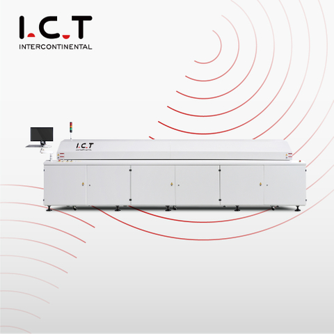 I.C.T |SMT Hàn Băng tải Lò nướng đối lưu Reflow E-therm 10 vùng Giá nguyên mẫu
