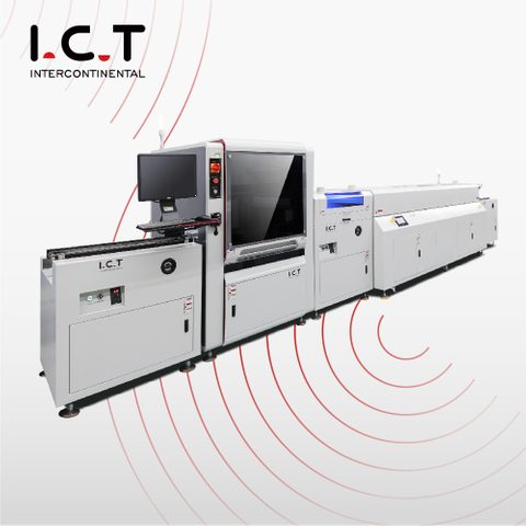 I.C.T |Dây chuyền sản xuất SMT Máy phủ đồng dạng kỹ thuật số kép PCB
