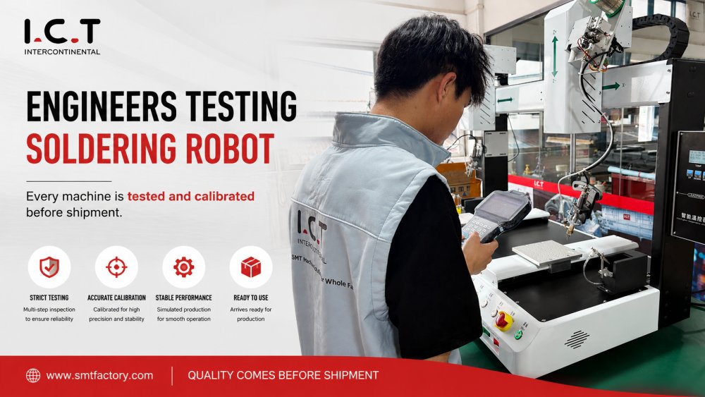 Kỹ sư kiểm tra Robot h&agrave;n trước khi giao h&agrave;ng.jpg