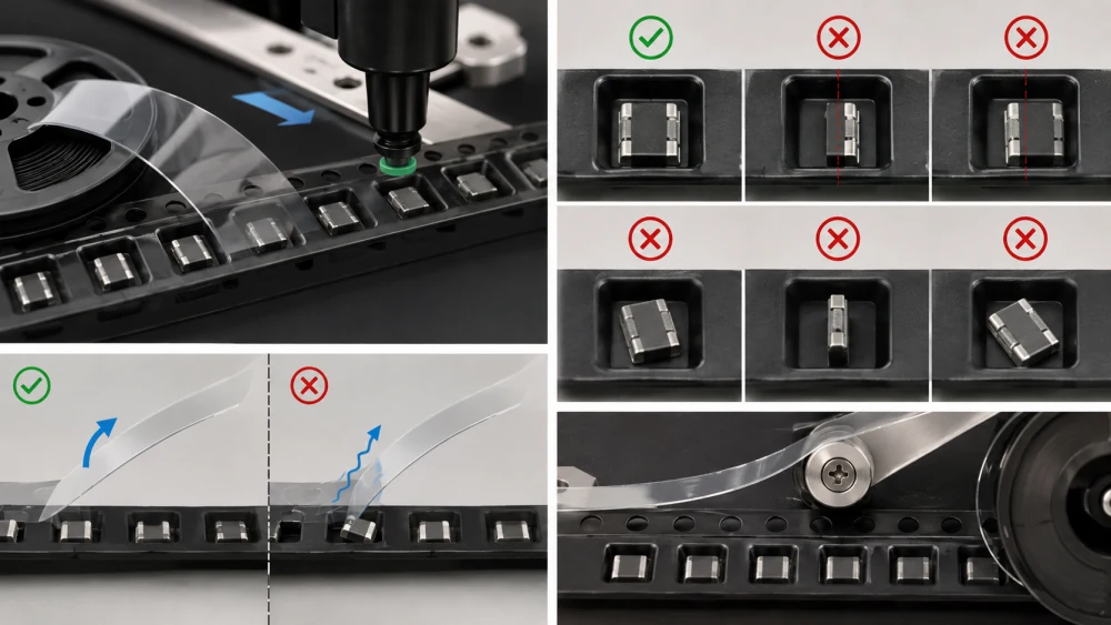 Kiểm tra vị tr&iacute; th&agrave;nh phần b&ecirc;n trong Tape Pocket.webp